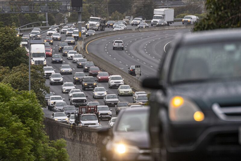 Cars travel westbound on highway 80 in San Pablo, California, U.S., on Friday, March 4, 2022. Remote-work policies have taken a toll on San Francisco, which is struggling with the nations weakest office occupancies, stubbornly low transit ridership and one of the country's slowest job recoveries. Photographer: David Paul Morris/Bloomberg Cars travel westbound on highway 80 in San Pablo, California, U.S., on Friday, March 4, 2022. Remote-work policies have taken a toll on San Francisco, which is struggling with the nations weakest office occupancies, stubbornly low transit ridership and one of the country's slowest job recoveries. Photographer: David Paul Morris/Bloomberg