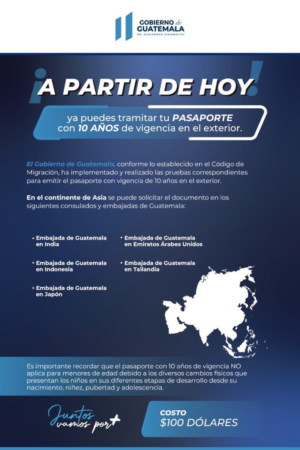 Estos son algunos de los consulados donde se podrá solicitar el documento por 10 años. Estos son algunos de los consulados donde se podrá solicitar el documento por 10 años.