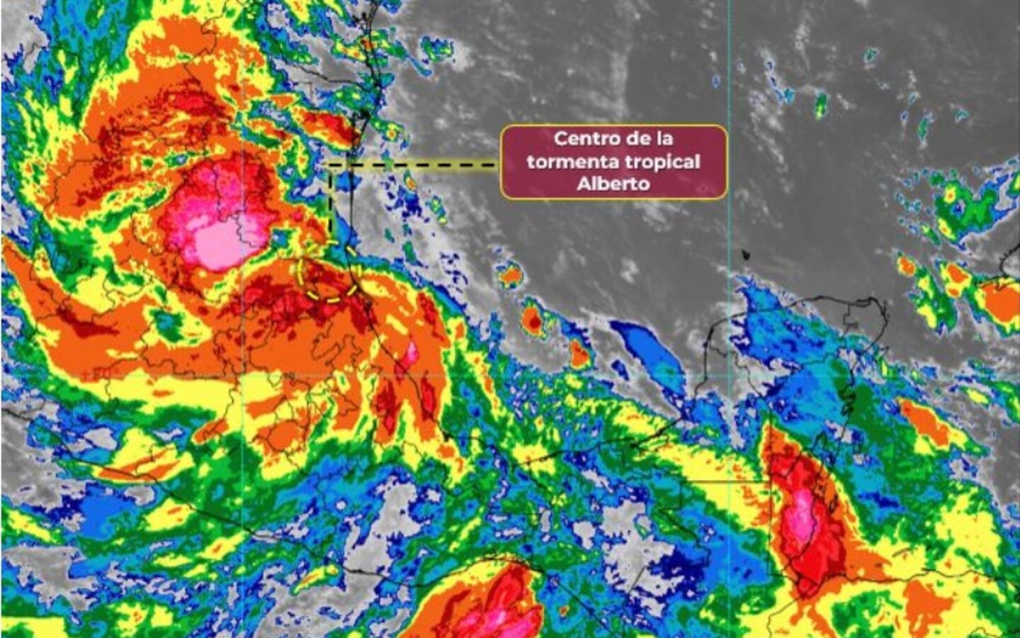 Tormenta Tropical Alberto toca tierra en México. Tormenta Tropical Alberto toca tierra en México.