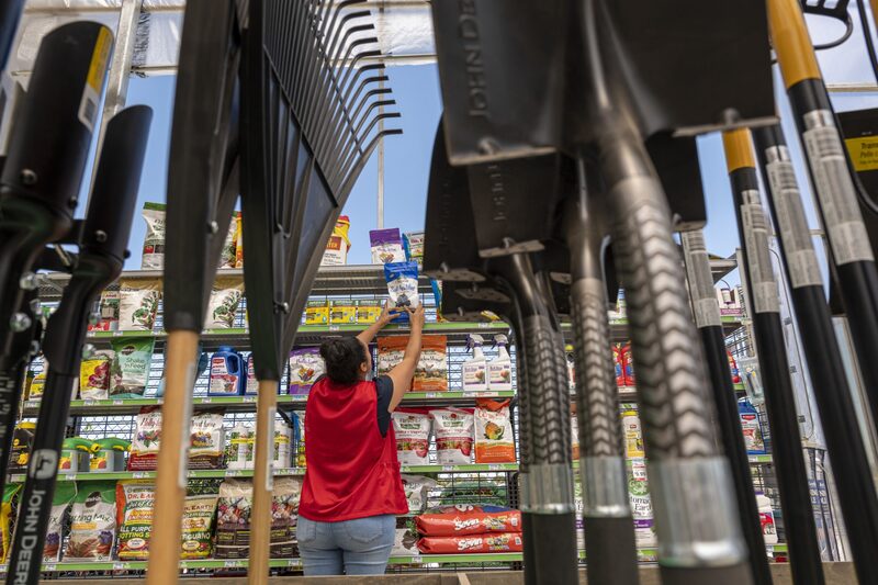 An employee at a Tractor Supply Co. store in Merced, California, US, on Tuesday, July 19, 2022. Tractor Supply Co. is expected to release earnings figures on July 21. An employee at a Tractor Supply Co. store in Merced, California, US, on Tuesday, July 19, 2022. Tractor Supply Co. is expected to release earnings figures on July 21.