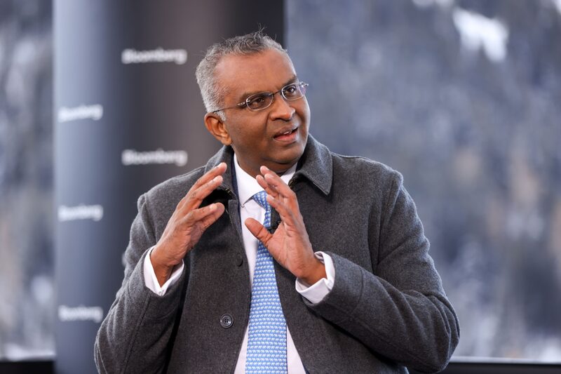 Viswas Raghavan, co-head global de investment banking do JPMorgan em Davos, na Suíça Viswas Raghavan, co-head global de investment banking do JPMorgan em Davos, na Suíça