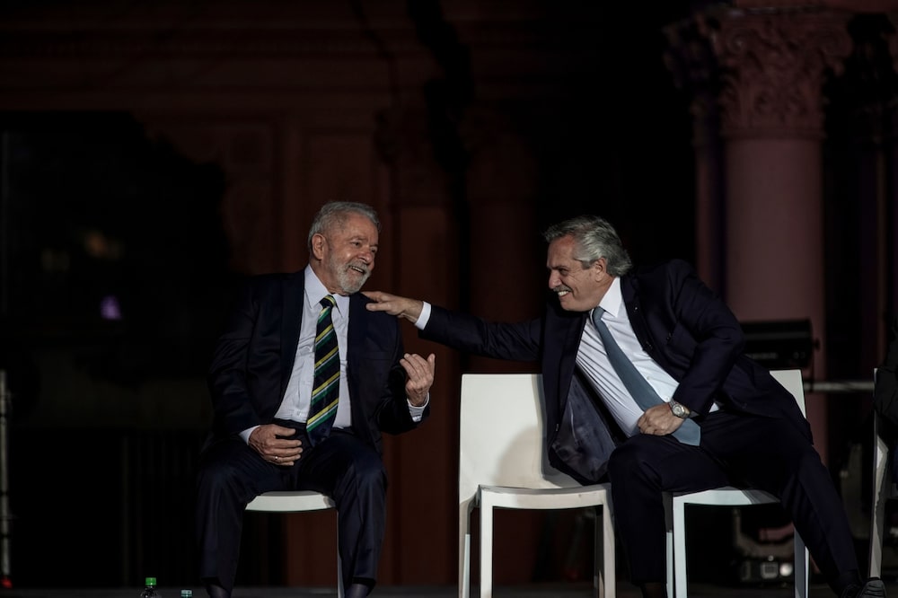 Alberto Fernández y Lula da Silva, en Buenos Aires en 2021 Alberto Fernández y Lula da Silva, en Buenos Aires en 2021