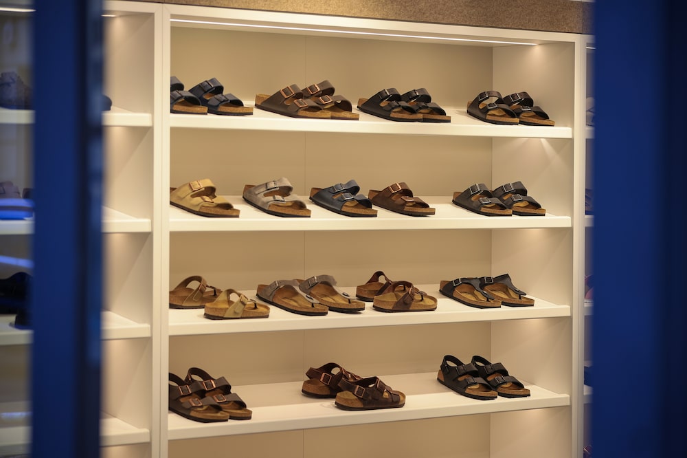 A display of sandals at a Birkenstock store in Berlin, Germany, on Friday, Sept. 22, 2023. Birkenstock has filed for an initial public offering in New York, in another sign of the allure US equity markets hold for European firms seeking a valuation uplift. A display of sandals at a Birkenstock store in Berlin, Germany, on Friday, Sept. 22, 2023. Birkenstock has filed for an initial public offering in New York, in another sign of the allure US equity markets hold for European firms seeking a valuation uplift.