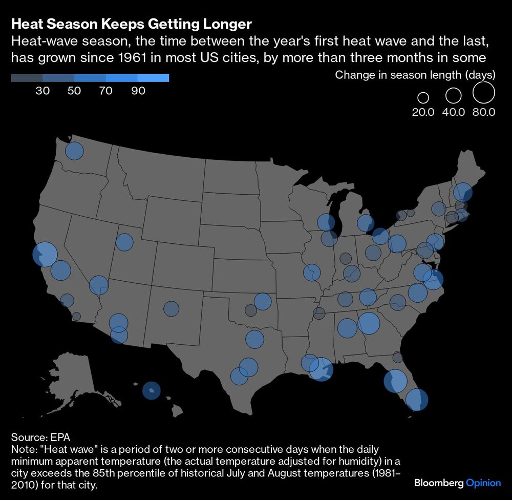 Mapa de temperaturas elevadas en EE.UU. Mapa de temperaturas elevadas en EE.UU.