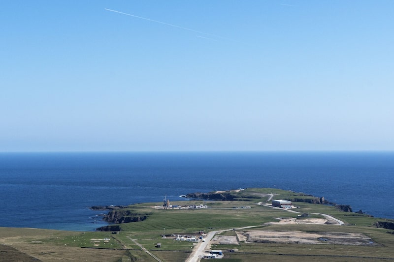 Base de lançamento em uma península Base de lançamento em uma península