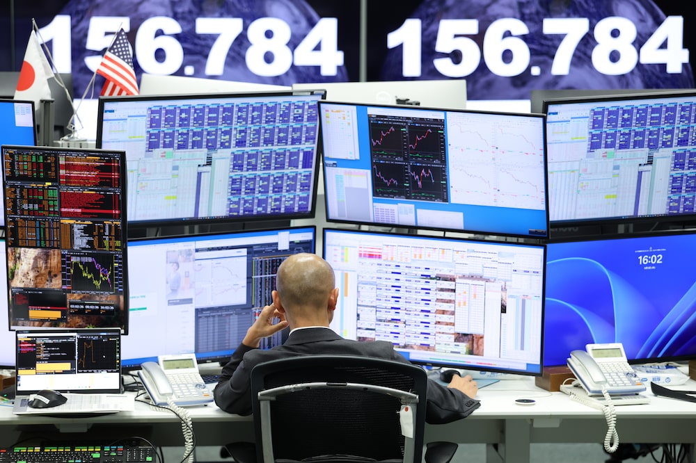 A dealer works near monitors showing the rate of the yen against the US dollar at foreign exchange brokerage Gaitame.Com Co. in Tokyo, Japan, on Thursday, Sept. 3, 2026. A surge in the yen highlighted the nervous tension surrounding the currency in the run up to the Bank of Japans meeting later this month. Photographer: Kiyoshi Ota/Bloomberg A dealer works near monitors showing the rate of the yen against the US dollar at foreign exchange brokerage Gaitame.Com Co. in Tokyo, Japan, on Thursday, Sept. 3, 2026. A surge in the yen highlighted the nervous tension surrounding the currency in the run up to the Bank of Japans meeting later this month. Photographer: Kiyoshi Ota/Bloomberg