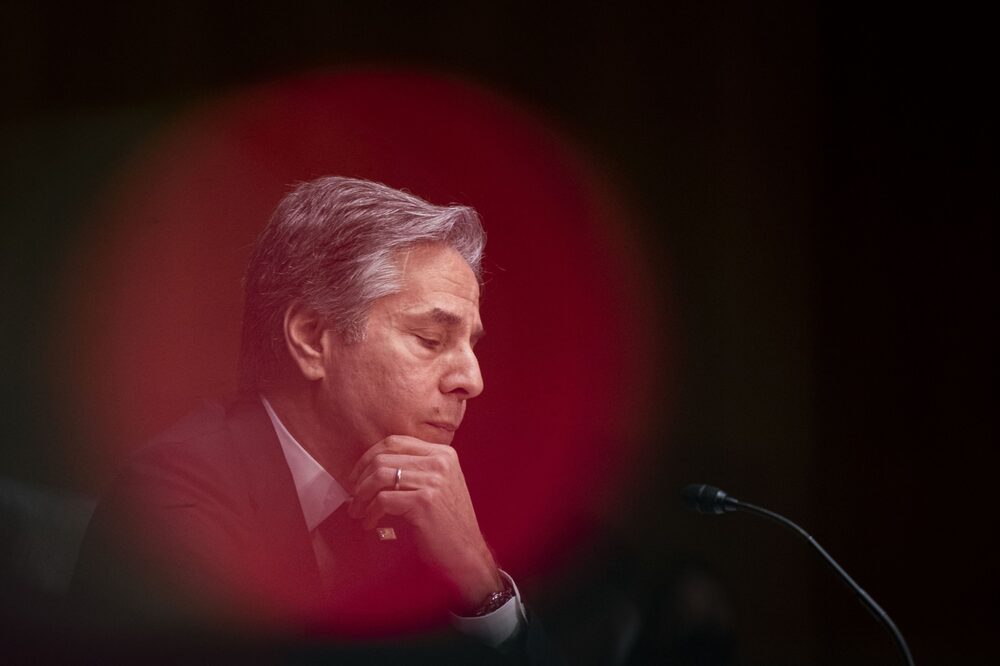 Antony Blinken, secretario de Estado estadounidense, durante una audiencia de la Comisión de Relaciones Exteriores del Senado en Washington, D.C., Estados Unidos, el martes 26 de abril de 2022. Blinken y el secretario de Defensa comprometieron el lunes un total de US$713 millones en financiación militar extranjera para Ucrania y 15 países aliados y asociados. Fotógrafo: Al Drago/Bloomberg Antony Blinken, secretario de Estado estadounidense, durante una audiencia de la Comisión de Relaciones Exteriores del Senado en Washington, D.C., Estados Unidos, el martes 26 de abril de 2022. Blinken y el secretario de Defensa comprometieron el lunes un total de US$713 millones en financiación militar extranjera para Ucrania y 15 países aliados y asociados. Fotógrafo: Al Drago/Bloomberg
