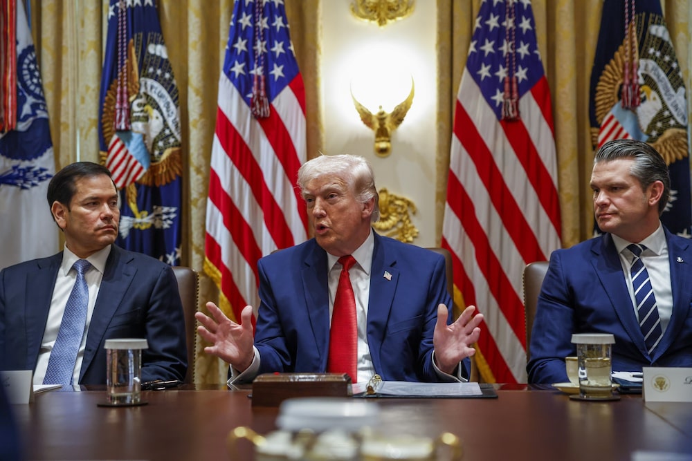 Marco Rubio, Donald Trump y Pete Hegseth, de izquierda a derecha, durante una reunión del gabinete en la Casa Blanca, en Washington. Fotógrafo: Will Oliver/EPA/Bloomberg Marco Rubio, Donald Trump y Pete Hegseth, de izquierda a derecha, durante una reunión del gabinete en la Casa Blanca, en Washington. Fotógrafo: Will Oliver/EPA/Bloomberg