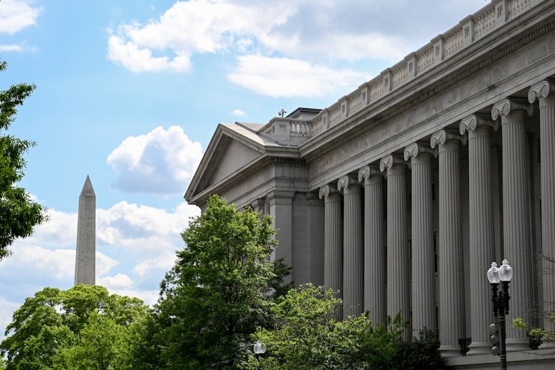 El Monumento a Washington y el Departamento del Tesoro de EE. UU. en Washington, D. C., EE. UU., el viernes 17 de abril de 2026. El Monumento a Washington y el Departamento del Tesoro de EE. UU. en Washington, D. C., EE. UU., el viernes 17 de abril de 2026.