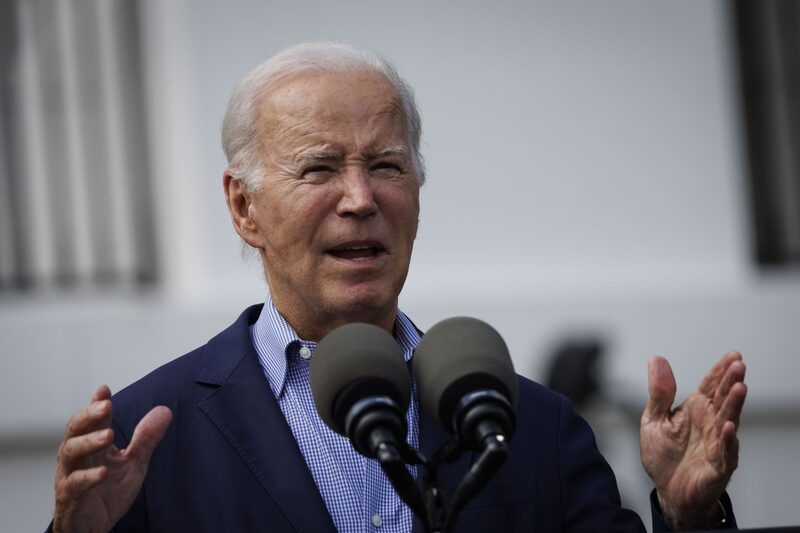 El presidente estadounidense Joe Biden habla durante un evento del 4 de julio en el Jardín Sur de la Casa Blanca en Washington, DC, el martes 4 de julio de 2023. El presidente estadounidense Joe Biden habla durante un evento del 4 de julio en el Jardín Sur de la Casa Blanca en Washington, DC, el martes 4 de julio de 2023.