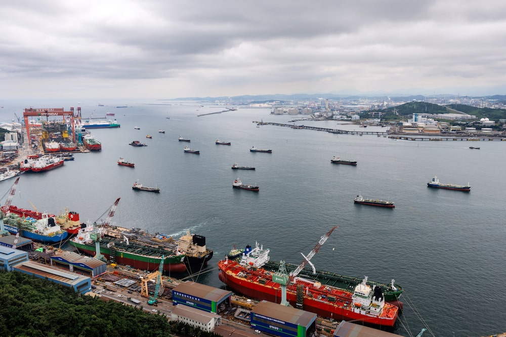 Tankers moored off the coast in Ulsan, South Korea, on Thursday, June 25, 2026. Brent oil erased all of its wartime gains after flows through the Strait of Hormuz ramped up following progress on a US-Iran peace deal. Photographer: SeongJoon Cho/Bloomberg Tankers moored off the coast in Ulsan, South Korea, on Thursday, June 25, 2026. Brent oil erased all of its wartime gains after flows through the Strait of Hormuz ramped up following progress on a US-Iran peace deal. Photographer: SeongJoon Cho/Bloomberg