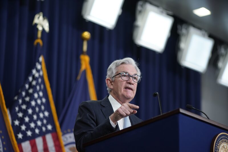 Jerome Powell, chairman of the US Federal Reserve, speaks during a news conference following a Federal Open Market Committee (FOMC) meeting in Washington, DC, US, on Wednesday, Nov. 2, 2022. Federal Reserve officials delivered their fourth straight 75 basis-point interest rate increase while also signaling their aggressive campaign to curb inflation could be approaching its final phase. Photographer: Al Drago/Bloomberg
Jerome Powell, chairman of the US Federal Reserve, speaks during a news conference following a Federal Open Market Committee (FOMC) meeting in Washington, DC, US, on Wednesday, Nov. 2, 2022. Federal Reserve officials delivered their fourth straight 75 basis-point interest rate increase while also signaling their aggressive campaign to curb inflation could be approaching its final phase. Photographer: Al Drago/Bloomberg