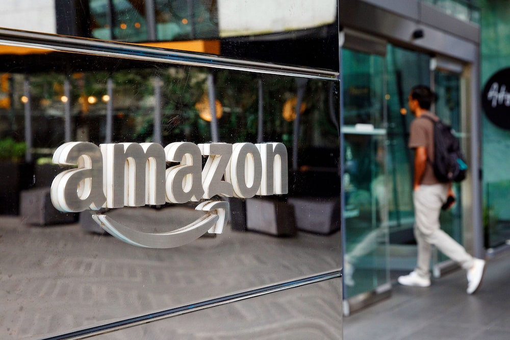 Imagen de marca de Amazon en una de sus oficinas. Imagen de marca de Amazon en una de sus oficinas.