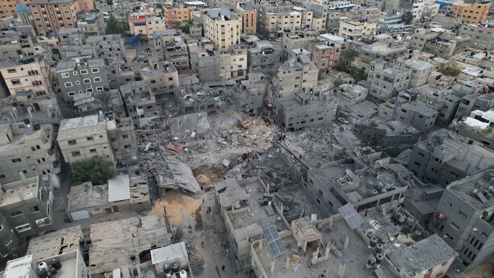 Destroyed buildings in Khan Younis, southern Gaza Destroyed buildings in Khan Younis, southern Gaza