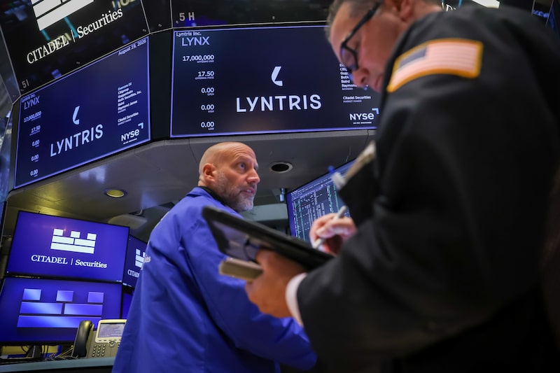 Lyntris Inc. signage as traders work during the companys initial public offering (IPO) on the floor of the New York Stock Exchange (NYSE) in New York, US, on Wednesday, Aug. 19, 2026. Lyntris Inc. and some of its backers raised $297.5 million in a downsized US initial public offering that priced below its marketed range. Photographer: Michael Nagle/Bloomberg Lyntris Inc. signage as traders work during the companys initial public offering (IPO) on the floor of the New York Stock Exchange (NYSE) in New York, US, on Wednesday, Aug. 19, 2026. Lyntris Inc. and some of its backers raised $297.5 million in a downsized US initial public offering that priced below its marketed range. Photographer: Michael Nagle/Bloomberg