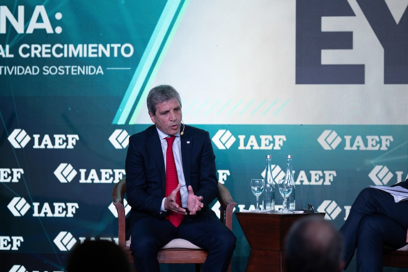 Luis Caputo, durante la Convención Anual del IAEF 2026. Foto gentileza IAEF Luis Caputo, durante la Convención Anual del IAEF 2026. Foto gentileza IAEF