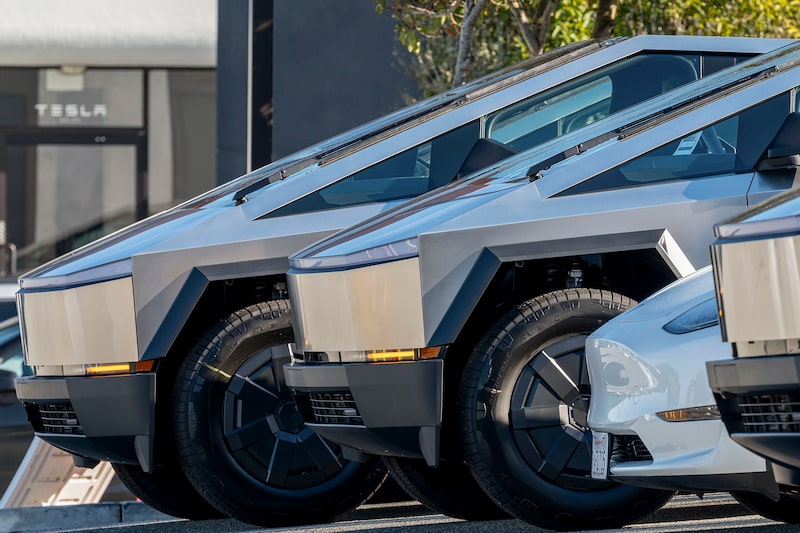 Tesla Cybertrucks. David Paul Morris/Bloomberg Tesla Cybertrucks. David Paul Morris/Bloomberg