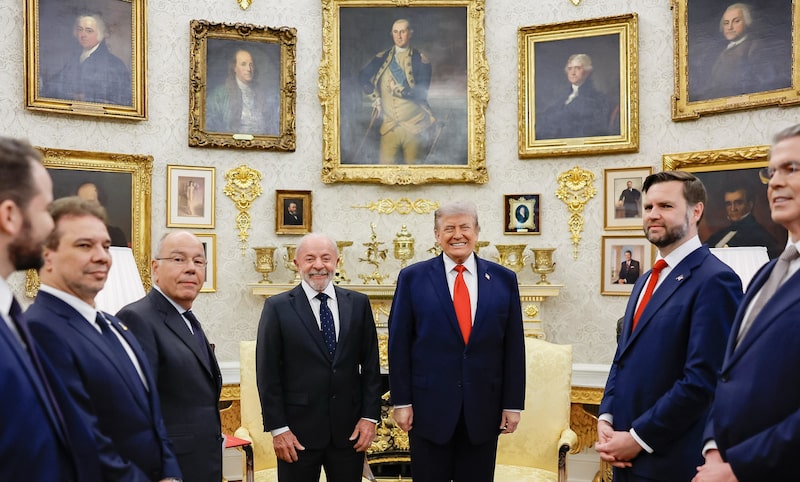 Lula e Trump em encontro na Casa Branca Lula e Trump em encontro na Casa Branca