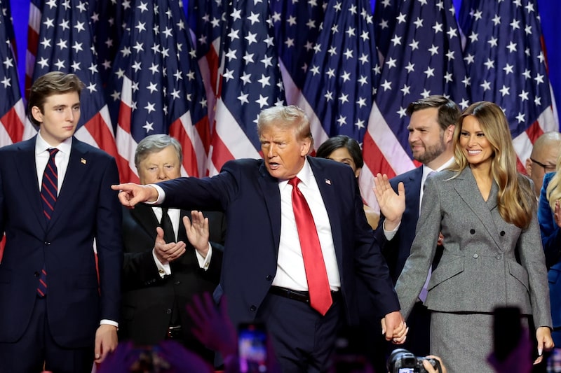 Donald Trump durante un evento de la noche de las elecciones en West Palm Beach, Florida, el 6 de noviembre. Donald Trump durante un evento de la noche de las elecciones en West Palm Beach, Florida, el 6 de noviembre.