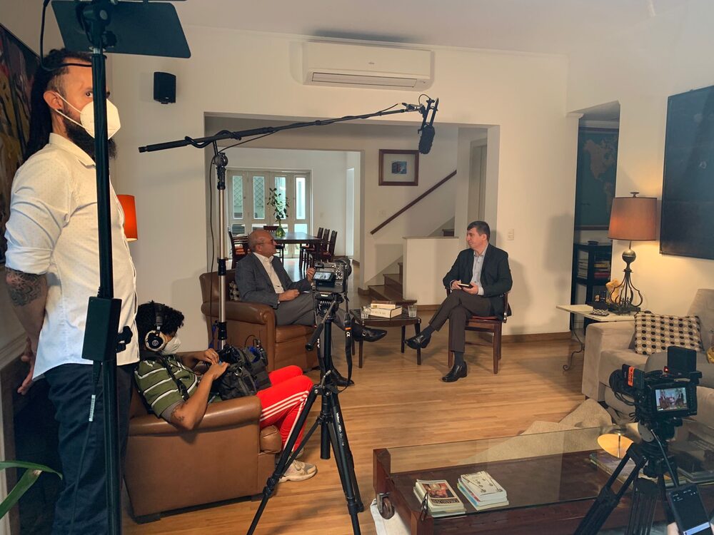 Gravação do Casa de Negócios em São Paulo (Fonte: Alexandre Inacio) Gravação do Casa de Negócios em São Paulo (Fonte: Alexandre Inacio)