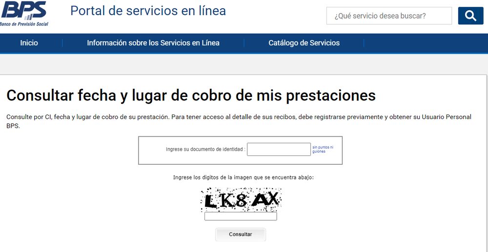 Portal de servicios en línea Portal de servicios en línea