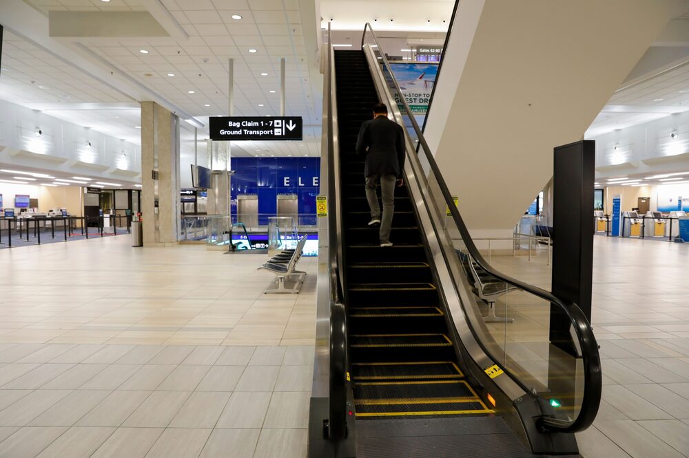 Tampa International Airport (TPA) ahead of Hurricane Ian in Tampa, Florida, US, on Tuesday, Sept. 27, 2022. Ian made landfall over western Cuba as a major Category 3 hurricane, while churning toward Florida in what could be the worst storm to hit Tampa in over a century. Photographer: Eva Marie Uzcategui/Bloomberg Tampa International Airport (TPA) ahead of Hurricane Ian in Tampa, Florida, US, on Tuesday, Sept. 27, 2022. Ian made landfall over western Cuba as a major Category 3 hurricane, while churning toward Florida in what could be the worst storm to hit Tampa in over a century. Photographer: Eva Marie Uzcategui/Bloomberg