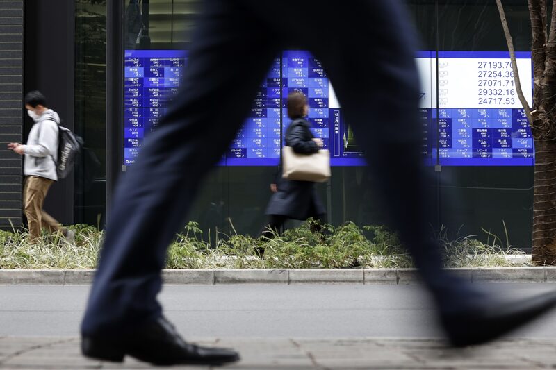 An electronic stock board outside a building in Tokyo, Japan, on Friday, March 17, 2023. Japanese stocks rose on Friday as sentiment improved after Wall Street banks stepped in to rescue First Republic Bank. Photographer: Kiyoshi Ota/Bloomberg An electronic stock board outside a building in Tokyo, Japan, on Friday, March 17, 2023. Japanese stocks rose on Friday as sentiment improved after Wall Street banks stepped in to rescue First Republic Bank. Photographer: Kiyoshi Ota/Bloomberg