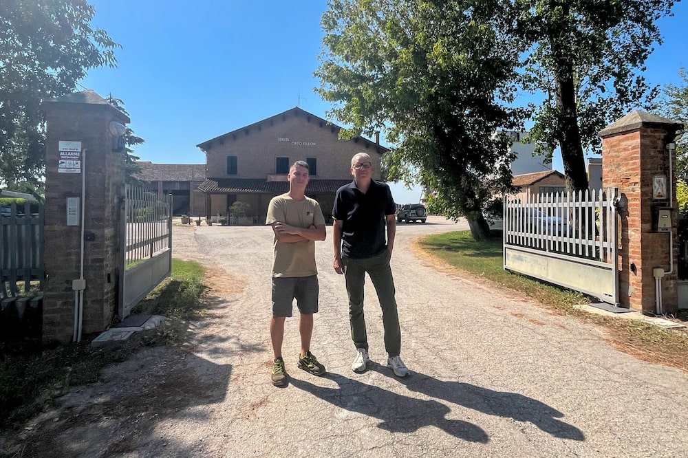 Massimo Salvagnin, right, and his nephew Simone Gatto, an agronomist, on Aug. 6. Photographer: Alberto Brambilla/Bloomberg Massimo Salvagnin, right, and his nephew Simone Gatto, an agronomist, on Aug. 6. Photographer: Alberto Brambilla/Bloomberg