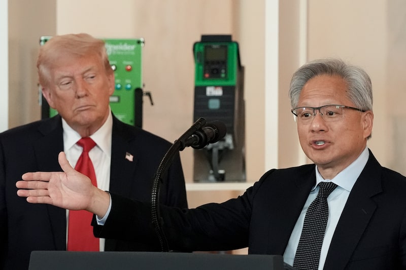 Donald Trump and Jensen Huang Donald Trump and Jensen Huang