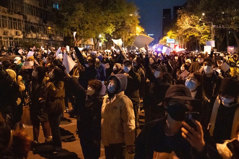 Imagen de una protesta en Pekín Imagen de una protesta en Pekín