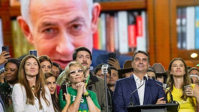 Flávio e Netanyahu prometem estreitar laços entre Brasil e Israel em caso de vitória Flávio e Netanyahu prometem estreitar laços entre Brasil e Israel em caso de vitória