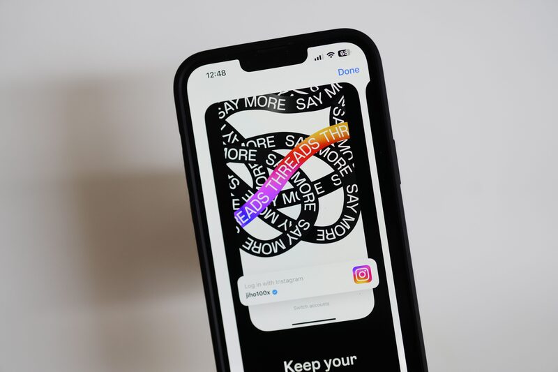 Aplicativo Threads, concorrente do Twitter que acaba de ser lançado pela Meta (Foto: Paul Hanna/Bloomberg) Aplicativo Threads, concorrente do Twitter que acaba de ser lançado pela Meta (Foto: Paul Hanna/Bloomberg)
