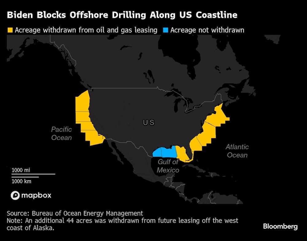 Biden bloquea las perforaciones marinas en la costa estadounidense Biden bloquea las perforaciones marinas en la costa estadounidense