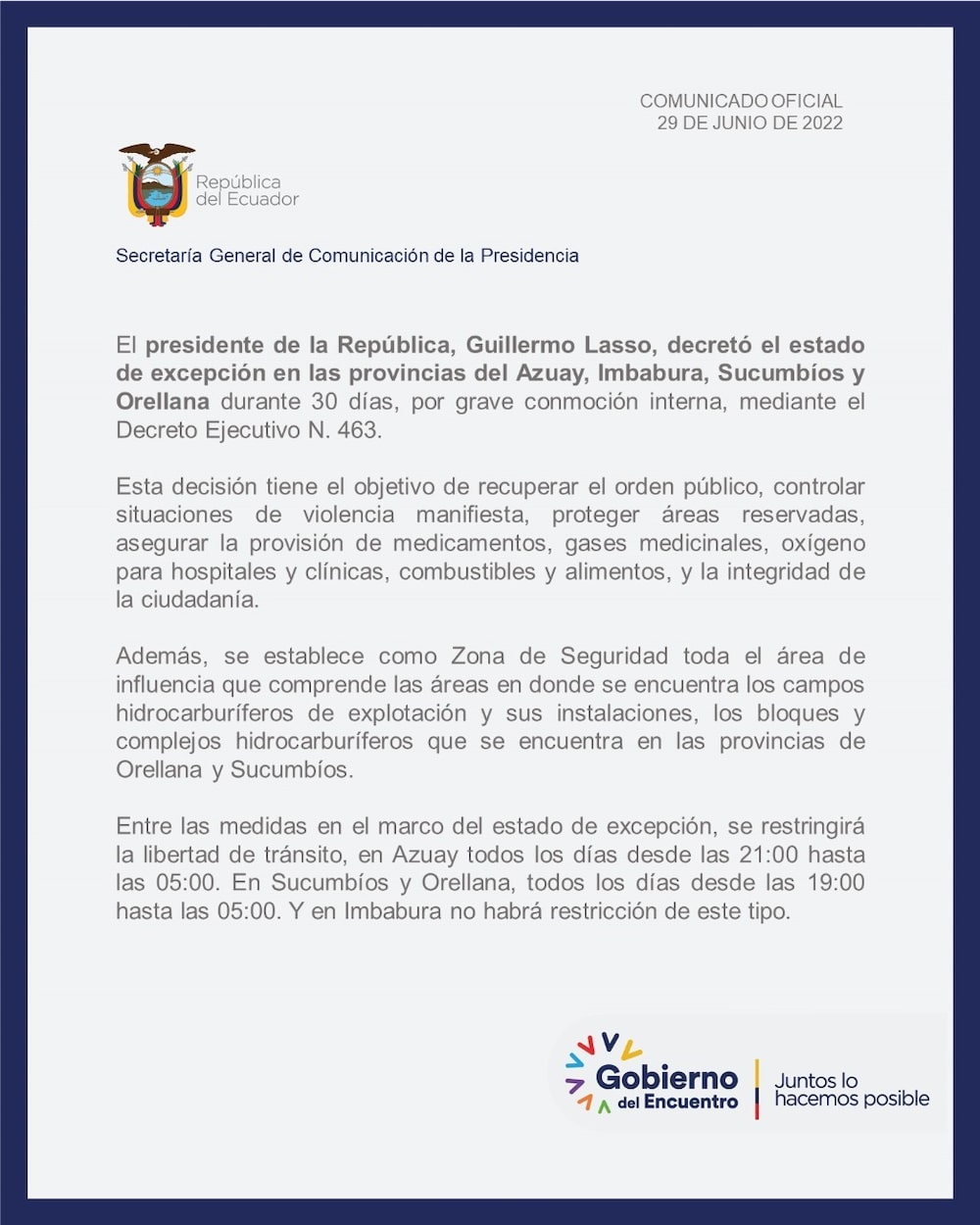 Decreto 463. Decreto 463.