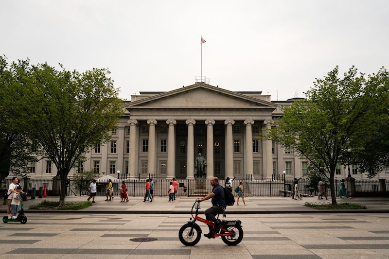 El edificio del Tesoro de Estados Unidos en Washington, DC. El edificio del Tesoro de Estados Unidos en Washington, DC.