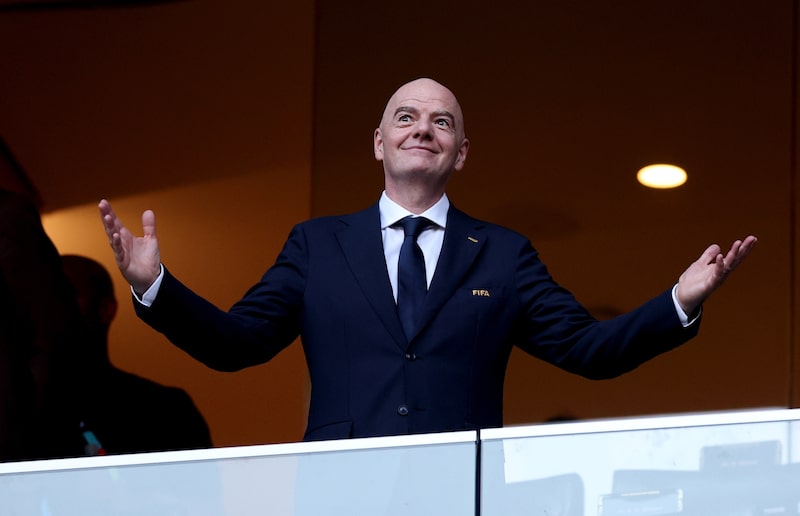 Gianni Infantino, presidente da Fifa, durante a Copa de 2026; entidade projeta receita recorde com a expansão do torneio. (Foto: Carl Recine/Getty Images) Gianni Infantino, presidente da Fifa, durante a Copa de 2026; entidade projeta receita recorde com a expansão do torneio. (Foto: Carl Recine/Getty Images)