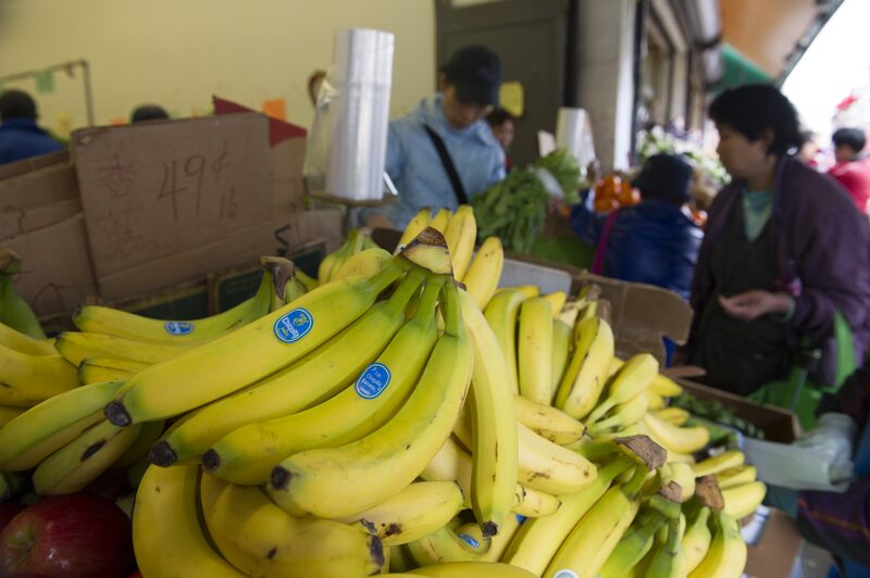 Chiquita Brands International Inc. bananas are displayed for sale at New Louie's Inc. in Chinatown in San Francisco, California, U.S., on Tuesday, Feb. 19, 2013. Chiquita Brands International Inc. is expected to release quarterly earnings data on Feb. 21. Photographer: David Paul Morris/Bloomberg Chiquita Brands International Inc. bananas are displayed for sale at New Louie's Inc. in Chinatown in San Francisco, California, U.S., on Tuesday, Feb. 19, 2013. Chiquita Brands International Inc. is expected to release quarterly earnings data on Feb. 21. Photographer: David Paul Morris/Bloomberg