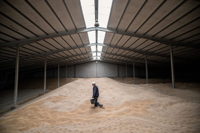 Un depósito de grano Un depósito de grano