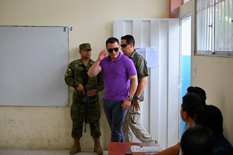 Ecuadorians Vote In Second Round Of General Election Ecuadorians Vote In Second Round Of General Election