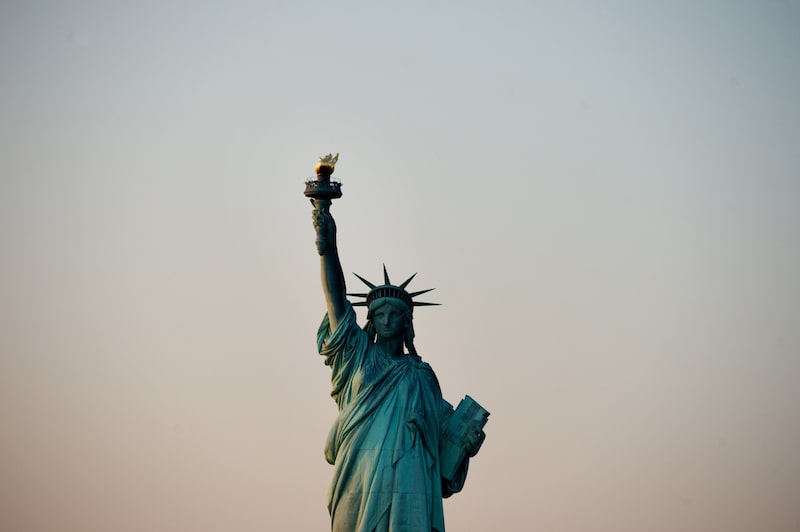 The Statue of Liberty stands in this aerial photograph taken in New York. The Statue of Liberty stands in this aerial photograph taken in New York.