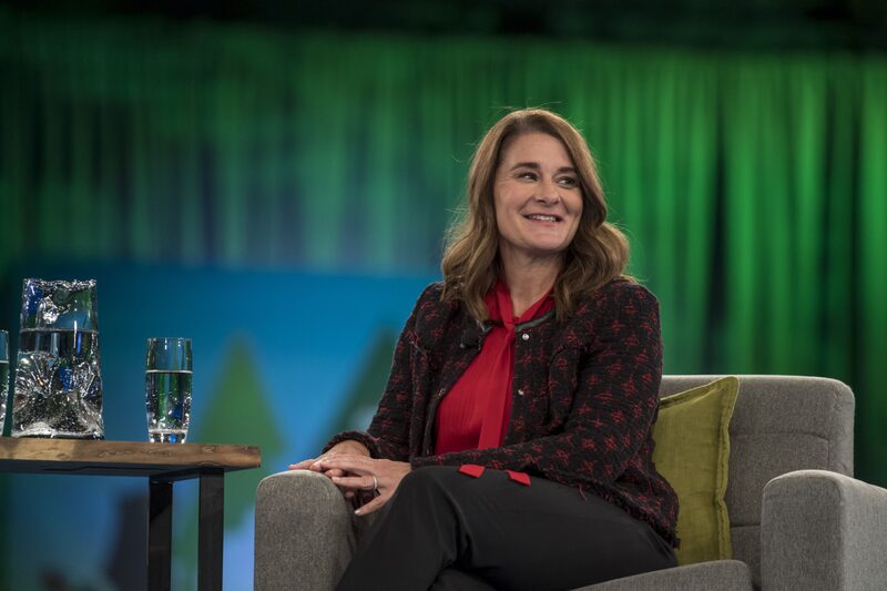 Melinda French Gates, ex esposa del fundador de Microsoft, Bill Gates, habla en una conferencia Melinda French Gates, ex esposa del fundador de Microsoft, Bill Gates, habla en una conferencia