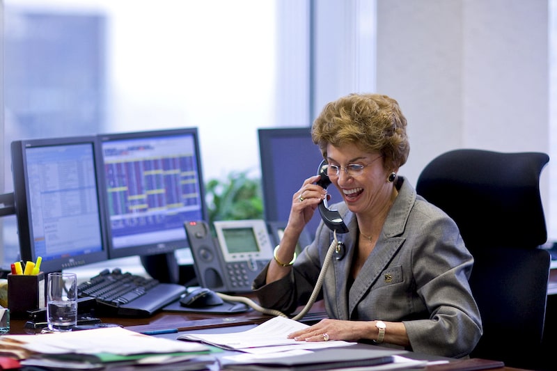 Valery Craane, managing director of the Craane Group at Bank of America Corp.'s Merrill Lynch & Co. unit, works at her desk in New York, U.S., on Monday, Aug. 10, 2010. The Craane Group's focus is serving high net worth individuals and other clients at Merrill Lynch. Photographer: Jin Lee/Bloomberg *** Local Caption *** Valery Craane Valery Craane, managing director of the Craane Group at Bank of America Corp.'s Merrill Lynch & Co. unit, works at her desk in New York, U.S., on Monday, Aug. 10, 2010. The Craane Group's focus is serving high net worth individuals and other clients at Merrill Lynch. Photographer: Jin Lee/Bloomberg *** Local Caption *** Valery Craane
