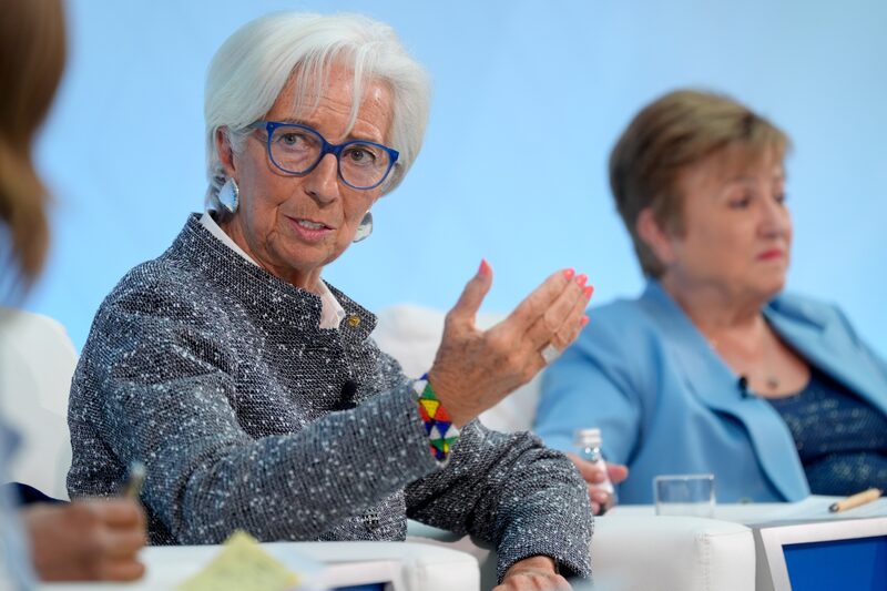 Christine Lagarde durante las reuniones del FMI en la sede del FMI en Washington, D.C., el jueves 16 de octubre de 2025.
Fotógrafo: Kent Nishimura/Bloomberg Christine Lagarde durante las reuniones del FMI en la sede del FMI en Washington, D.C., el jueves 16 de octubre de 2025.
Fotógrafo: Kent Nishimura/Bloomberg