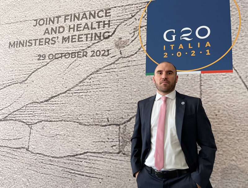 Martín Guzmán. El ministro de Economía en la reunión del G20 en Roma. Martín Guzmán. El ministro de Economía en la reunión del G20 en Roma.