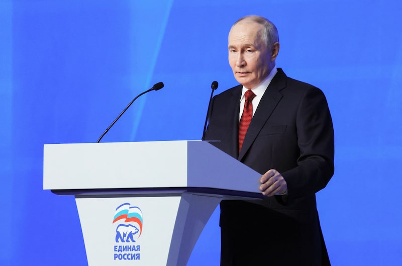En esta fotografía de archivo distribuida por la agencia estatal rusa Sputnik, Vladimir Putin se dirige al público en el XXIII Congreso del partido Rusia Unida en Moscú el 28 de junio de 2026. En esta fotografía de archivo distribuida por la agencia estatal rusa Sputnik, Vladimir Putin se dirige al público en el XXIII Congreso del partido Rusia Unida en Moscú el 28 de junio de 2026.