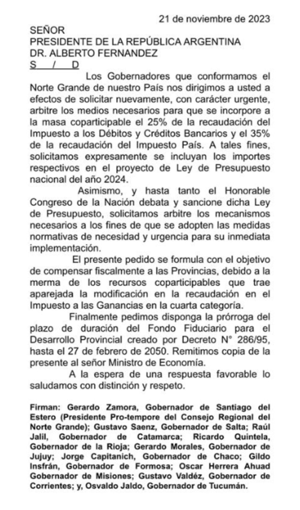 Reclamo a Alberto Fernández Reclamo a Alberto Fernández