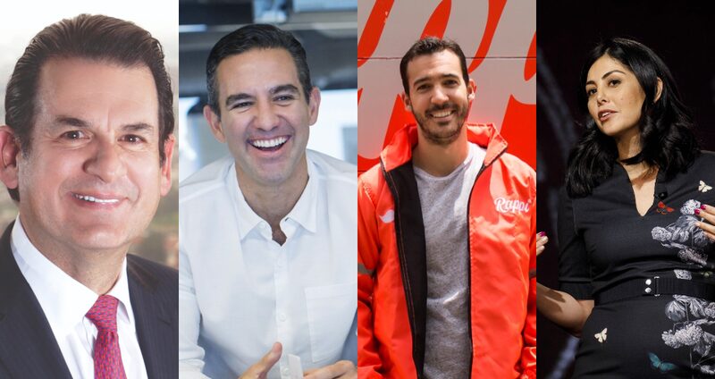 Presidente de Grupo Aval, Luis Carlos Sarmiento Gutiérrez; el cofundador de Nubank, David Vélez; líder de Rappi, Simón Borrero y la científica de la Nasa Diana Trujillo. Presidente de Grupo Aval, Luis Carlos Sarmiento Gutiérrez; el cofundador de Nubank, David Vélez; líder de Rappi, Simón Borrero y la científica de la Nasa Diana Trujillo.