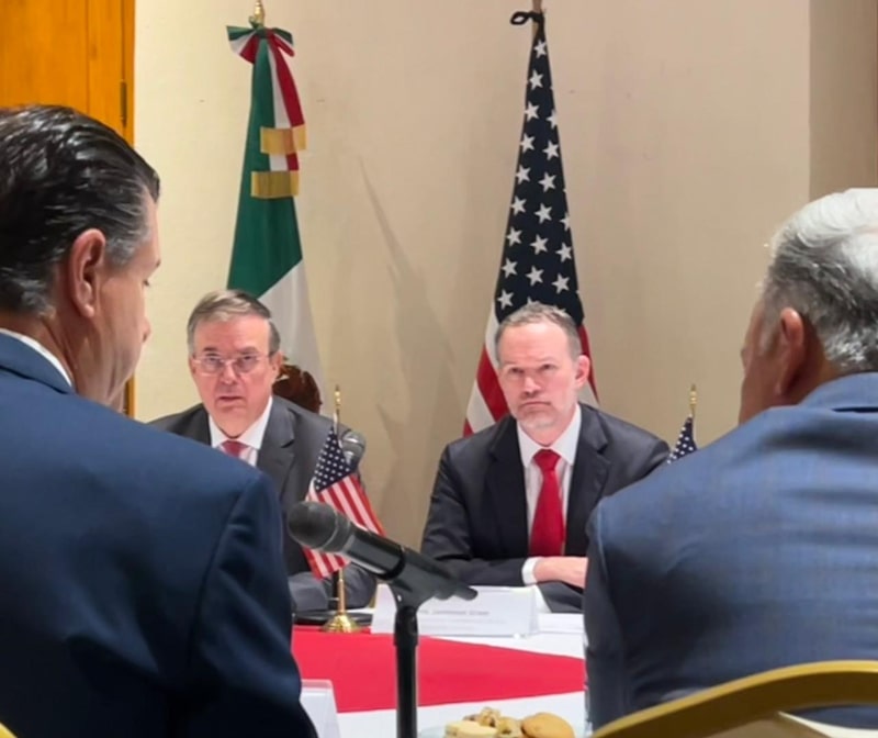 Marcelo Ebrard, secretario de Economía de México, y Jamieson Greer, representante comercial de Estados Unidos, durante la segunda ronda de conversaciones en Ciudad de México, rumbo a la revisión del T-MEC, el lunes 20 de abril de 2026. Marcelo Ebrard, secretario de Economía de México, y Jamieson Greer, representante comercial de Estados Unidos, durante la segunda ronda de conversaciones en Ciudad de México, rumbo a la revisión del T-MEC, el lunes 20 de abril de 2026.