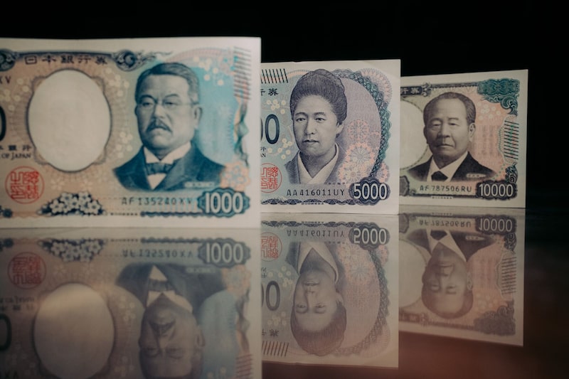 Billetes de yen japonés. Billetes de yen japonés.