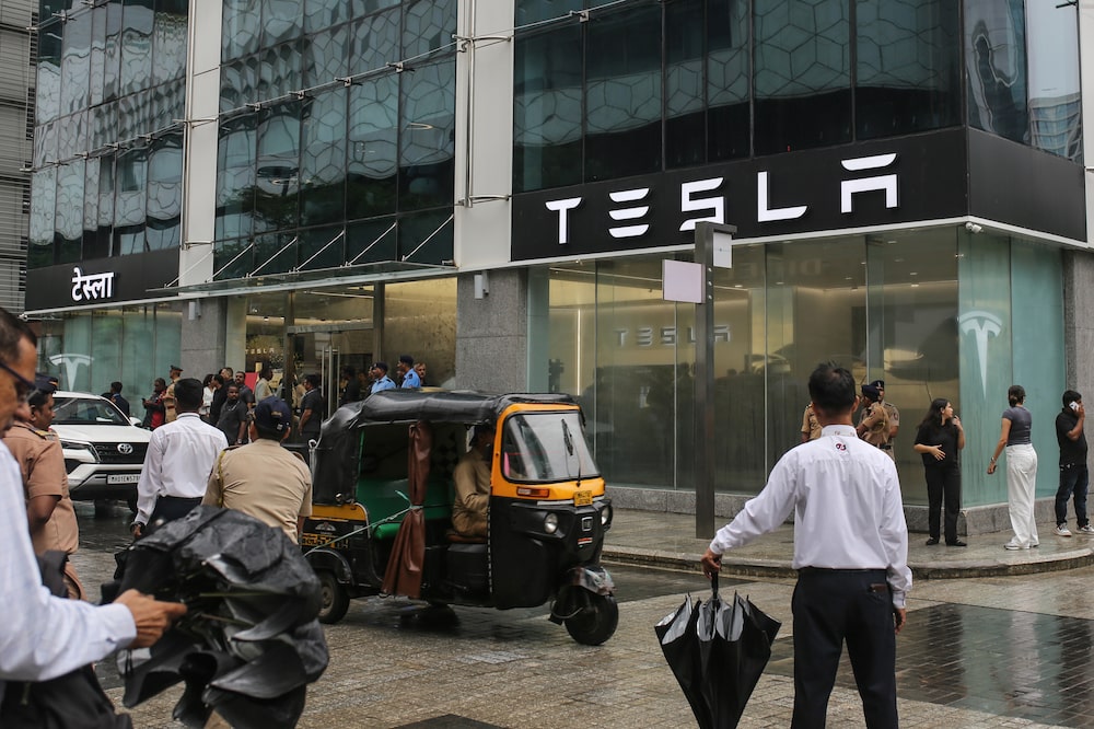 The Tesla store in Mumbai. Photographer: Dhiraj Singh/Bloomberg The Tesla store in Mumbai. Photographer: Dhiraj Singh/Bloomberg